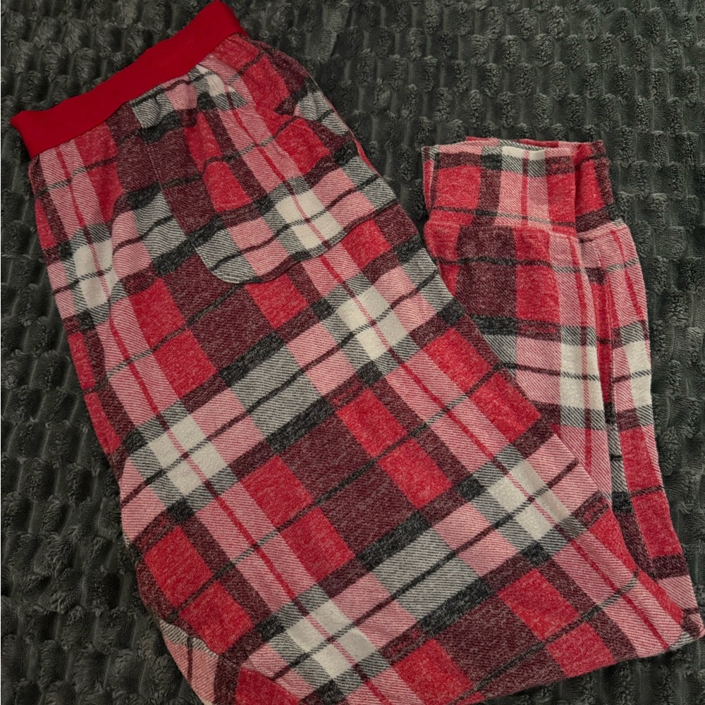 PINK Victoria's Secret Red Plaid Sleepwear